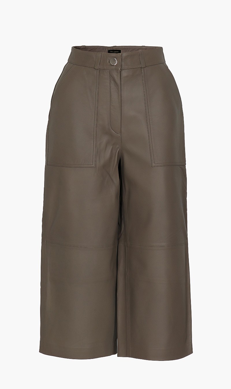

Leather Straight Leg Trousers