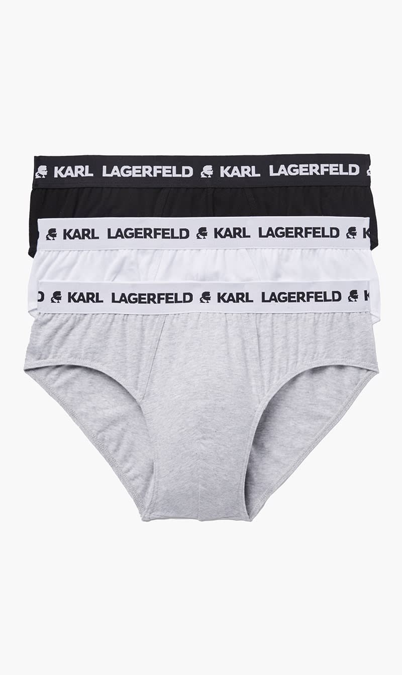 

Karl Lagerfeld Multi-color Logo Briefs - 3 Pack for Men | The Deal Outlet