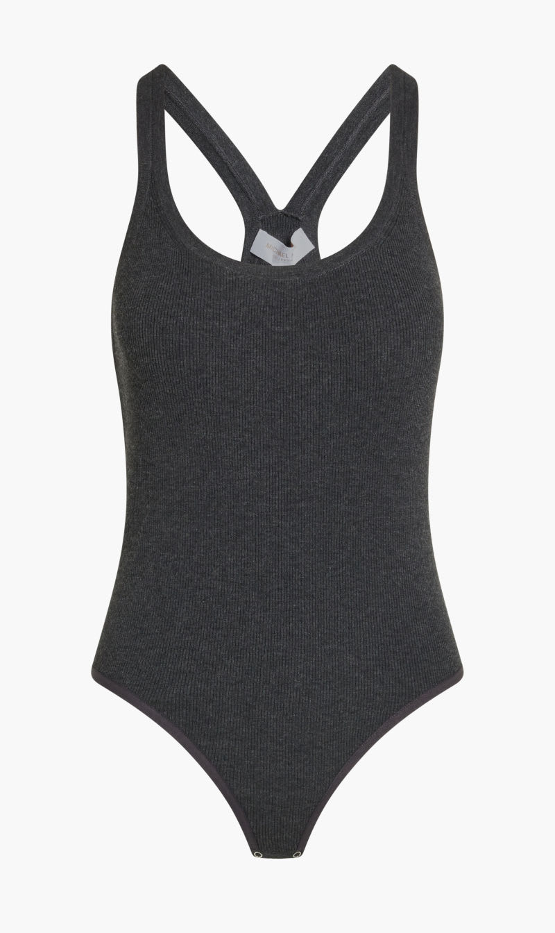 

Michael Kors Grey Stretch Viscose Bodysuit for Women | The Deal Outlet