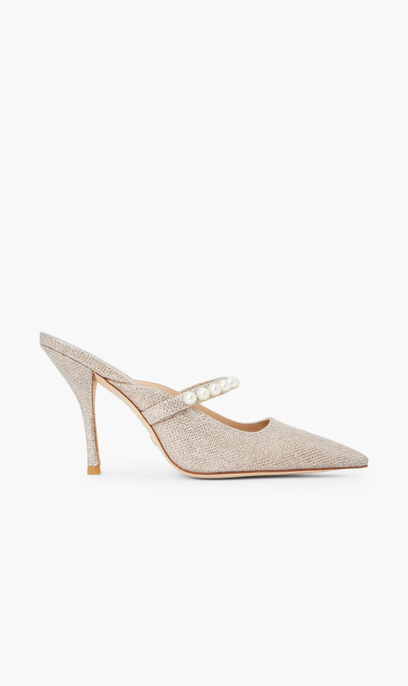 

Stuart Weitzman Pink Goldie 100 Mule for Women | The Deal Outlet