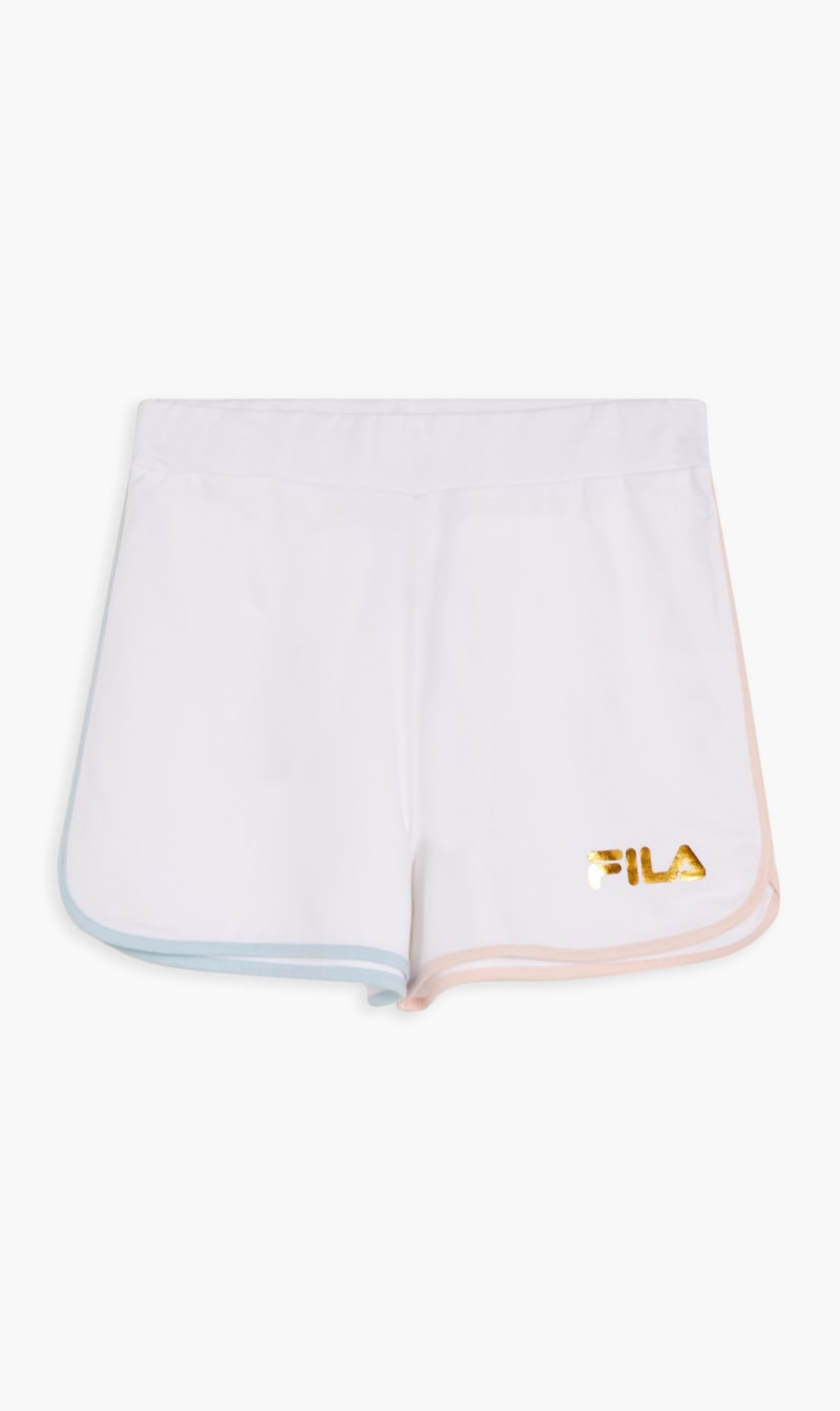 

Fila White Short Pants With Contrast Binding for Women | The Deal Outlet