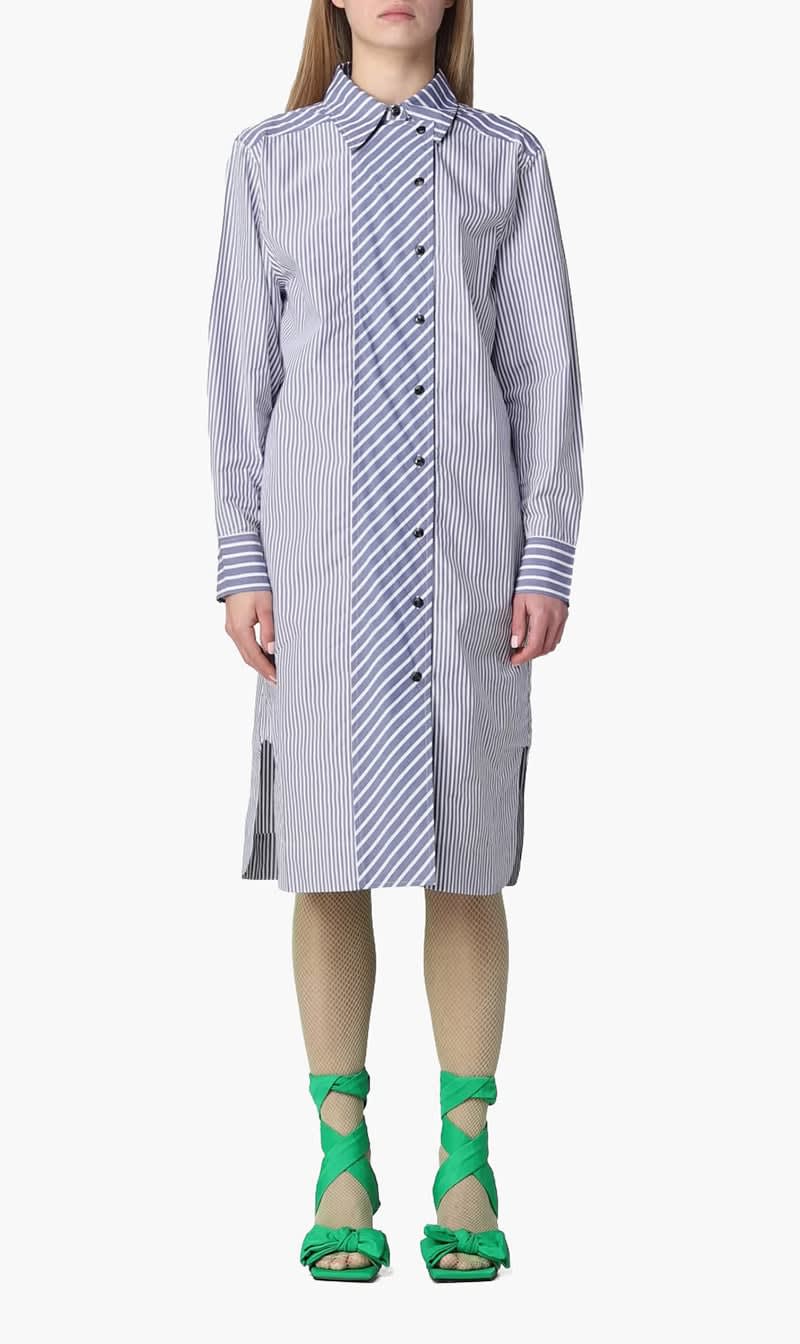 

Ganni Multi-color Striped Shirt Dress for Women | The Deal Outlet