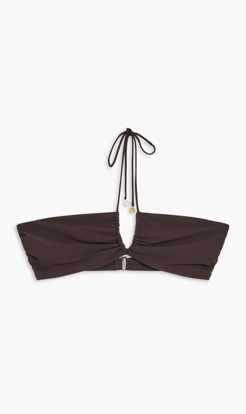 

Tory Burch Brown Bandeau Bikini Top for Women | The Deal Outlet