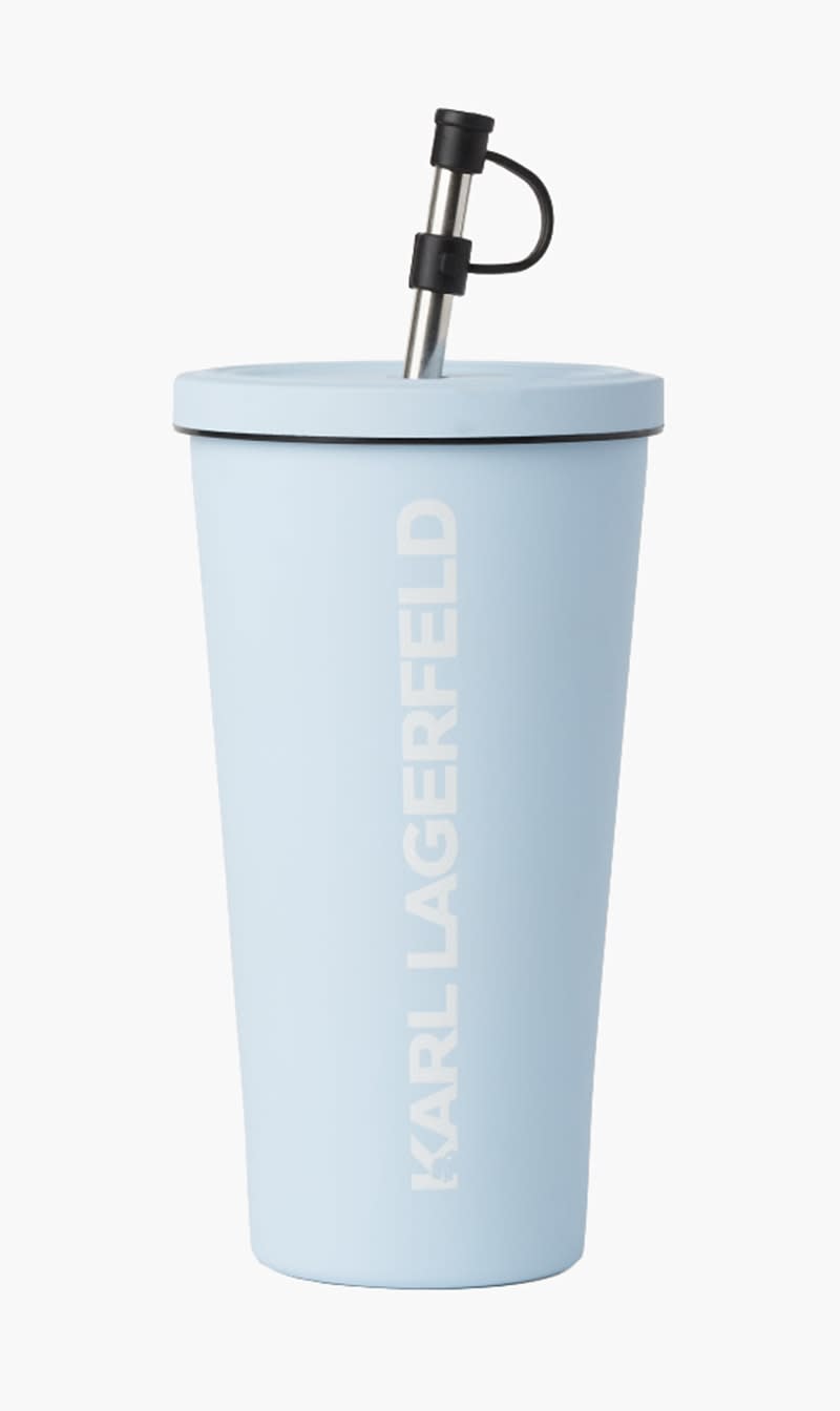 

Karl Lagerfeld Blue K/essential Cup With Straw for Women | The Deal Outlet
