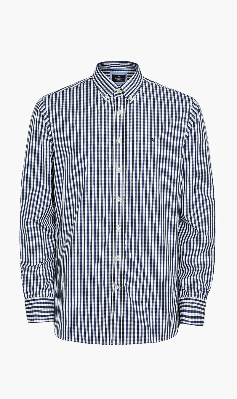 

Chequered Collar Shirt, Blue