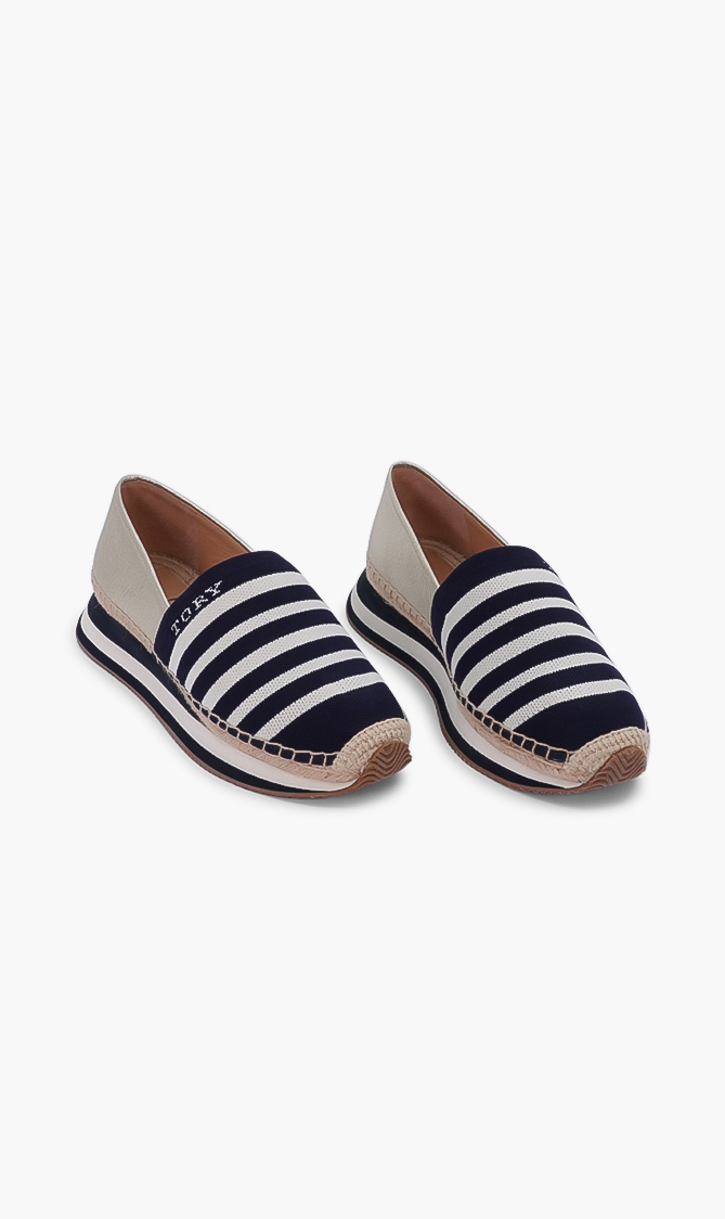 

Tory Burch Contrast Panel Platform Espadrilles