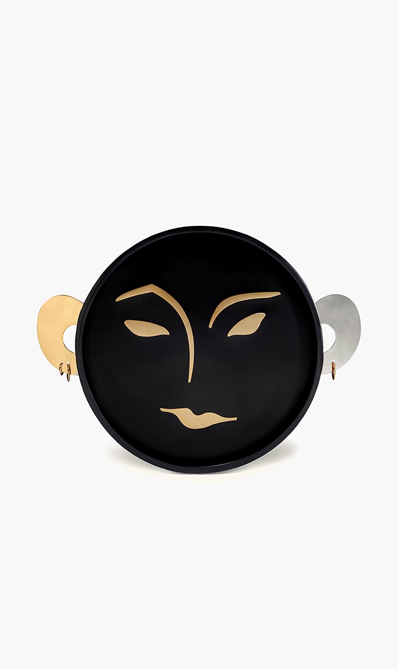 

L'objet Others Kelly Behun Henri Serving Tray Round Medium Black | The Deal Outlet