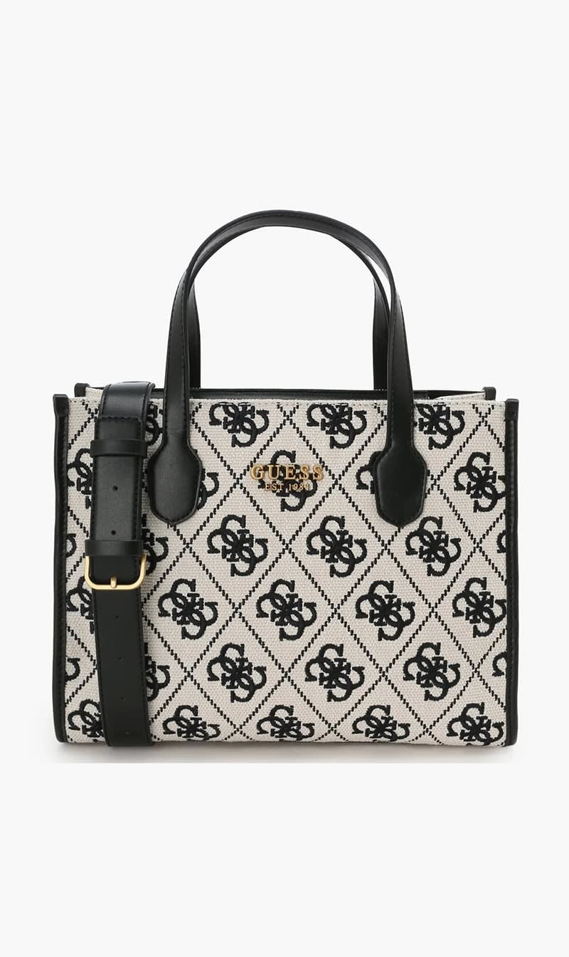 

Guess White Silvana Tote Bag for Women | The Deal Outlet