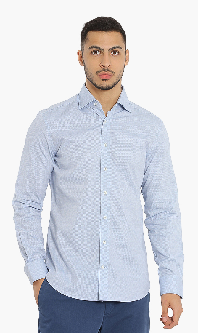 

Hackett London Mayfair Melange Printed Slim Fit Shirt