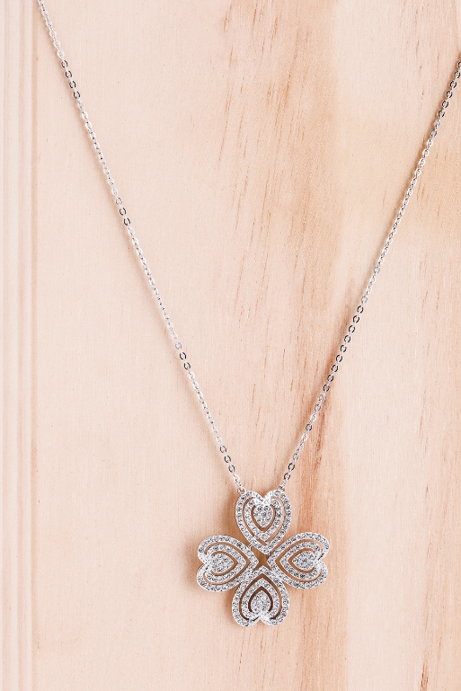 

Swarovski Carol Four Leaf Clover Hearts Necklace