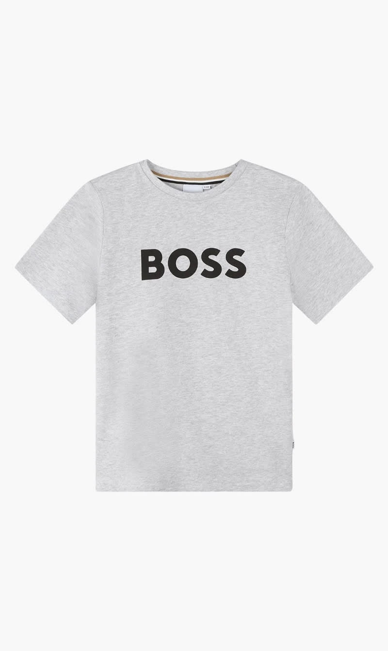 

Hugo Boss Grey Printed Logo Grey T-shirt for Boys | The Deal Outlet
