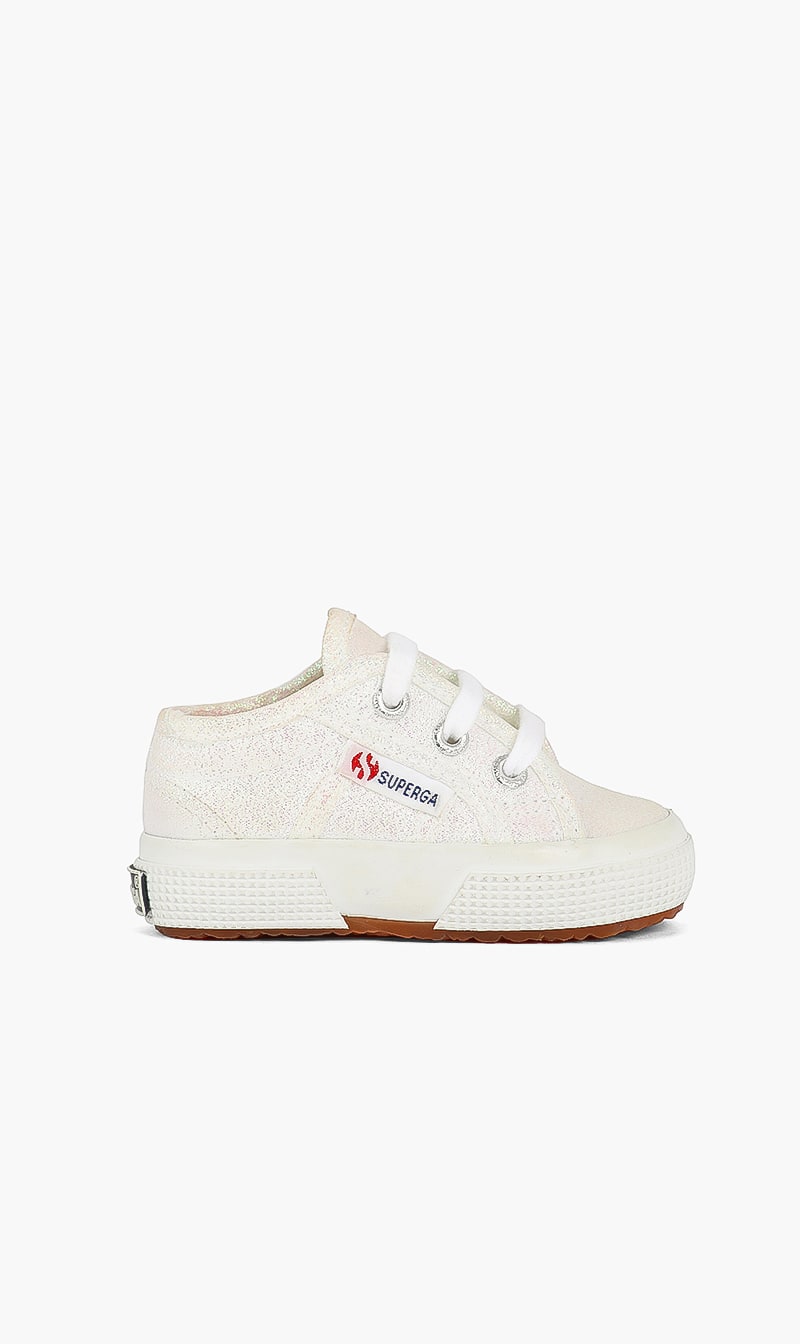 

Superga White Lameb Shimmer Sneakers for Girls | The Deal Outlet