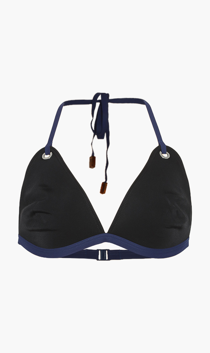 

Feline Triangle Bikini Top, Black