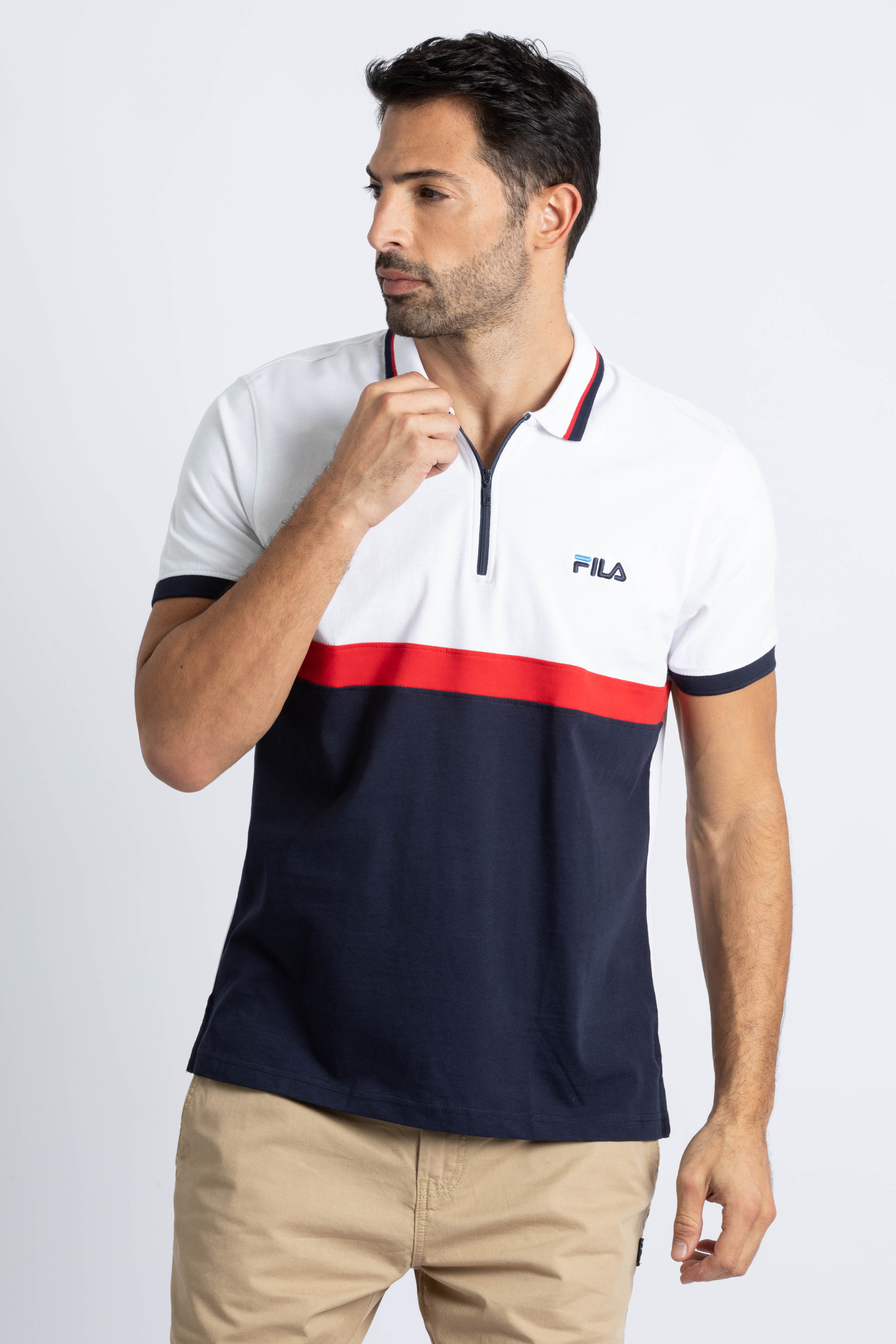 Fila Gavin Colour Block Polo Shirt