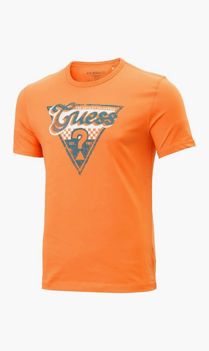 

Guess Orange Triangle Men's T-shirt for Men | The Deal Outlet