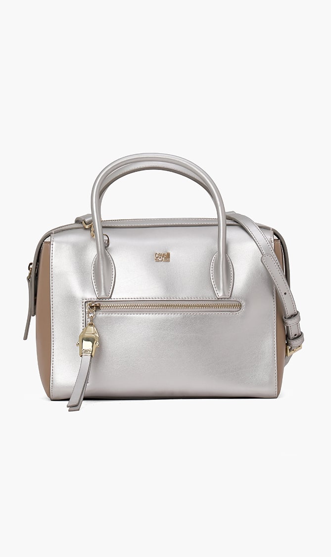 

Cavalli Class Brigitte Smooth Leather Bowling Bag