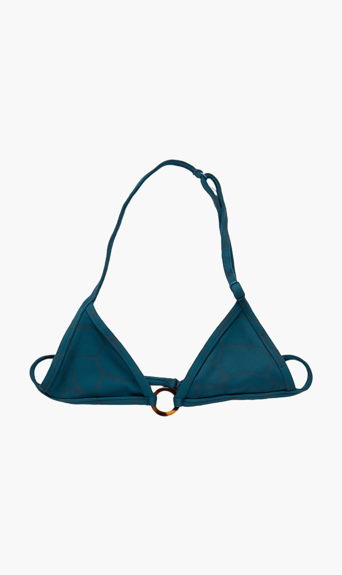 

Giteau Turtle Shell Triangle Halter Top, Blue