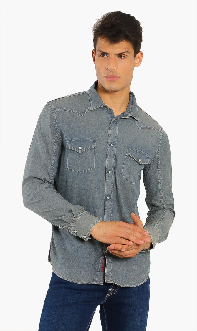 

JACOB COHEN Chest Pocket Denim Shirt