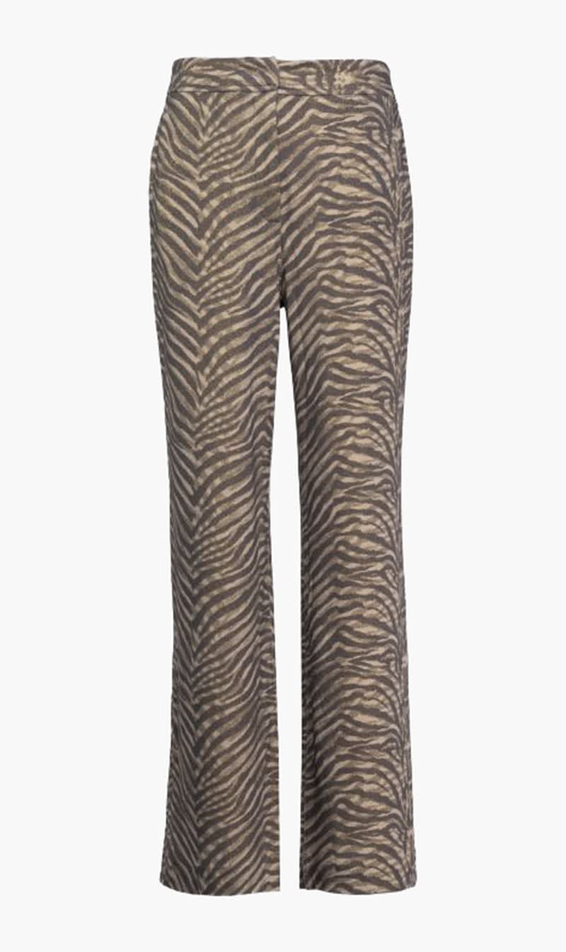 

Guess Brown Wide Leg Zebra Print Trousers for Women | The Deal Outlet