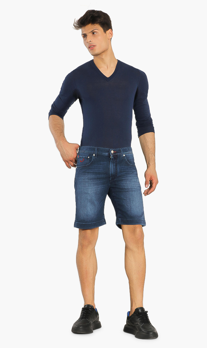 

JACOB COHEN Flag Tailored Denim Shorts