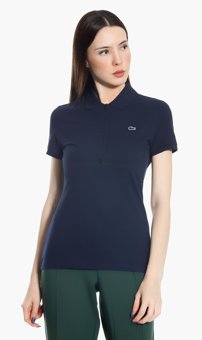 

LACOSTE قميص بولو بيكيه مرن بقصة ضيقة