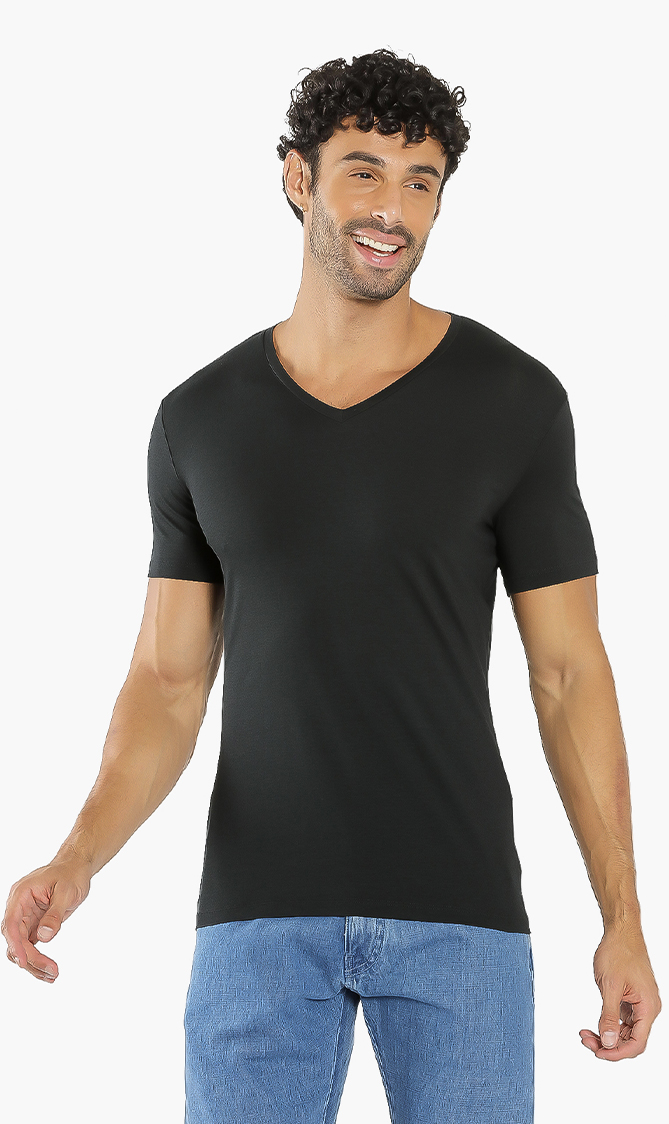 

Challenge V-neck Inner T-shirt, Black