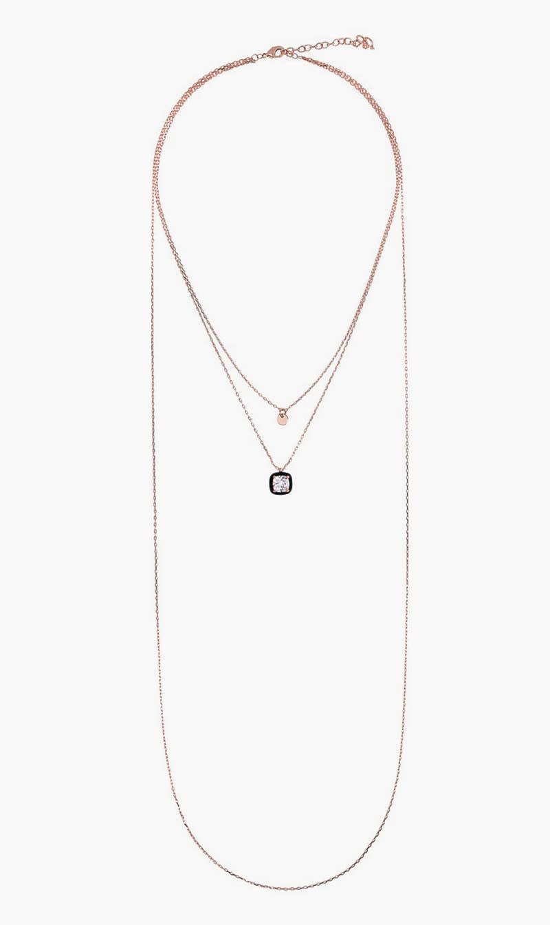 

Bronzallure Others Bronzallure-necklace With Cushion Cut Stone And Enamel for Women | The Deal Outlet