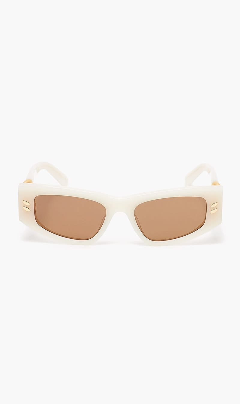 White Stella Mc Cartney Black Falabella Cat Eye Sunglasses for Women