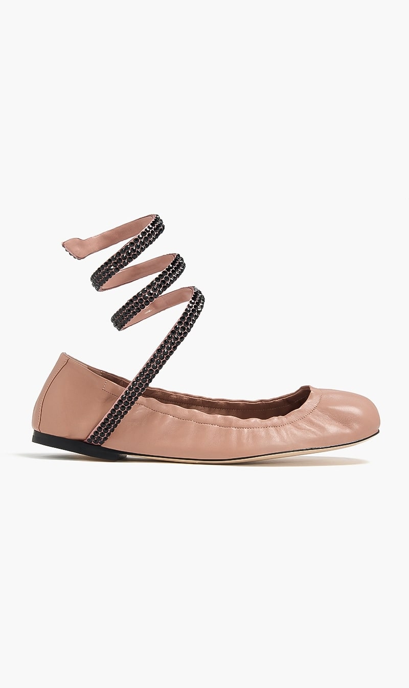 

Rene Caovilla Pink Cleo Ballerinas for Women | The Deal Outlet