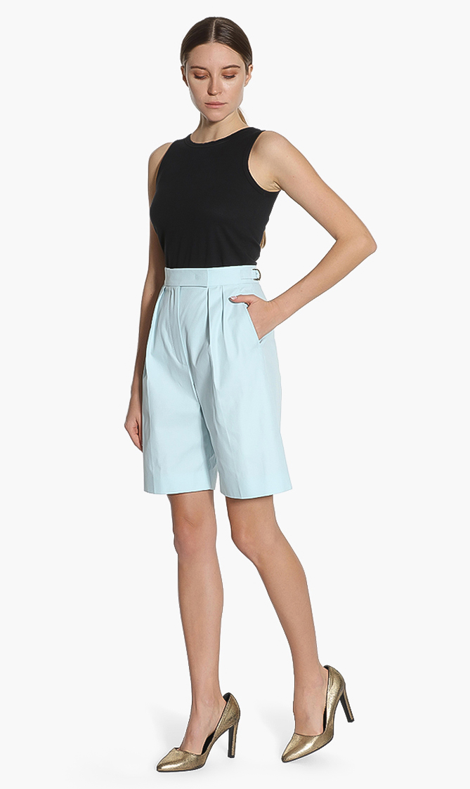 

Max Mara Safari Cotton Knee Shorts