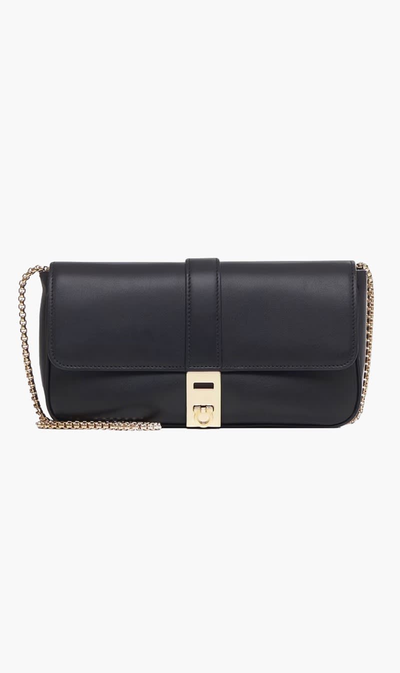 

Salvatore Ferragamo Black Gancini Shoulder Bag for Women | The Deal Outlet