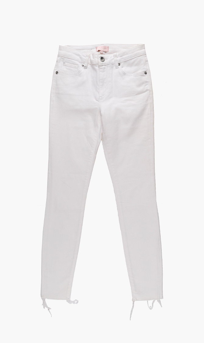 

Ted Baker Catarsi Uneven Raw Hem Skinny Jeans