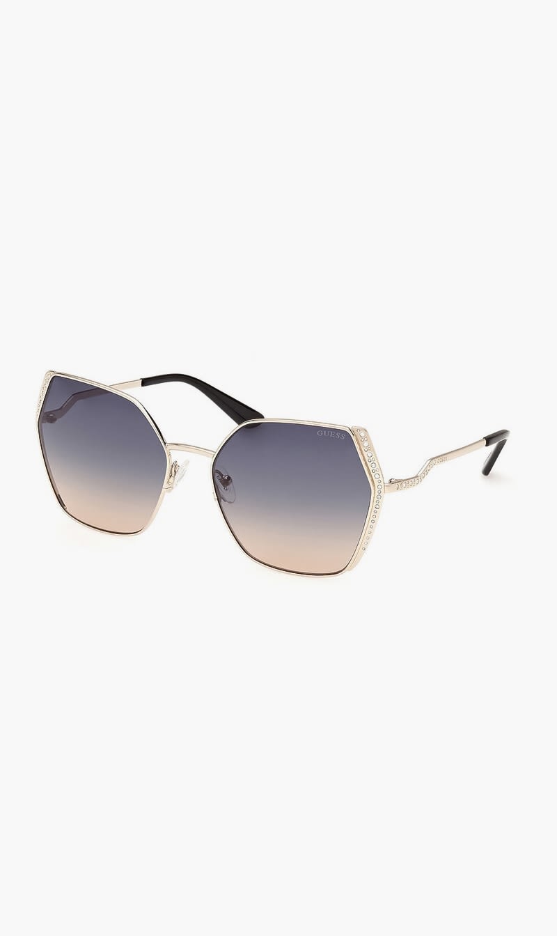 

Guess Gold Metal Sun Glasses F Goldother Gradient Blue for Women | The Deal Outlet