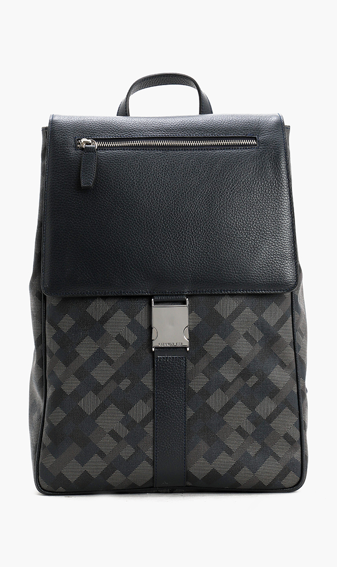 

Cerruti Stars Printed Leather Backpack