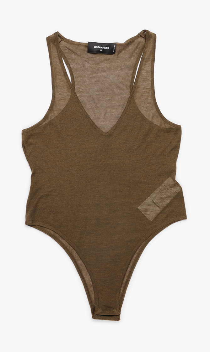 Dsquared2 Cotton Sleeveless Leotard