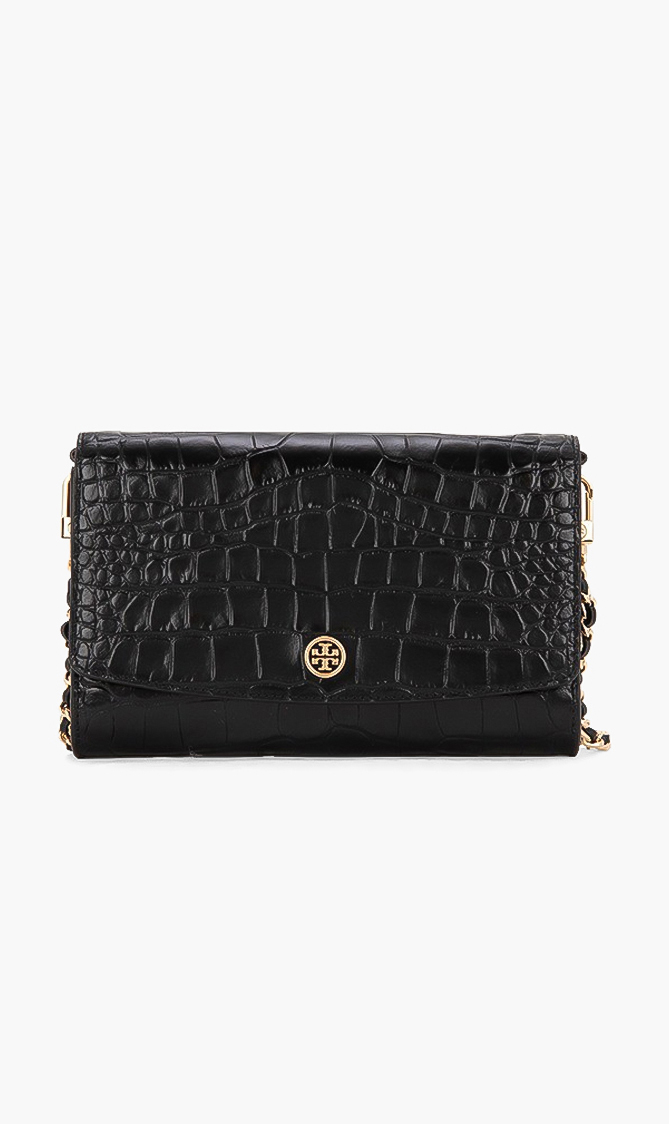 

Tory Burch Robinson Embossed Chain Clutch