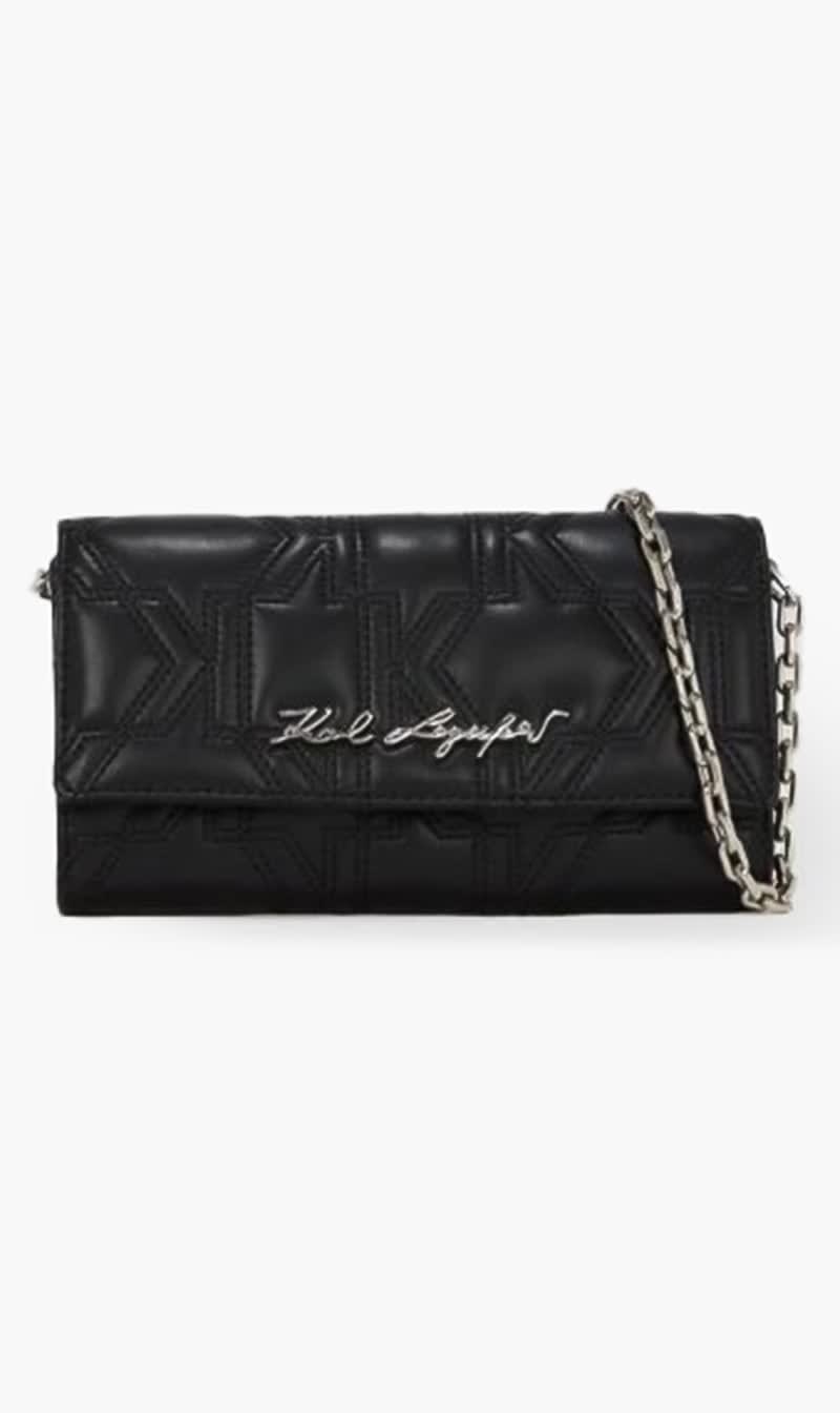 

Karl Lagerfeld Black K Kurl Wallet for Women | The Deal Outlet