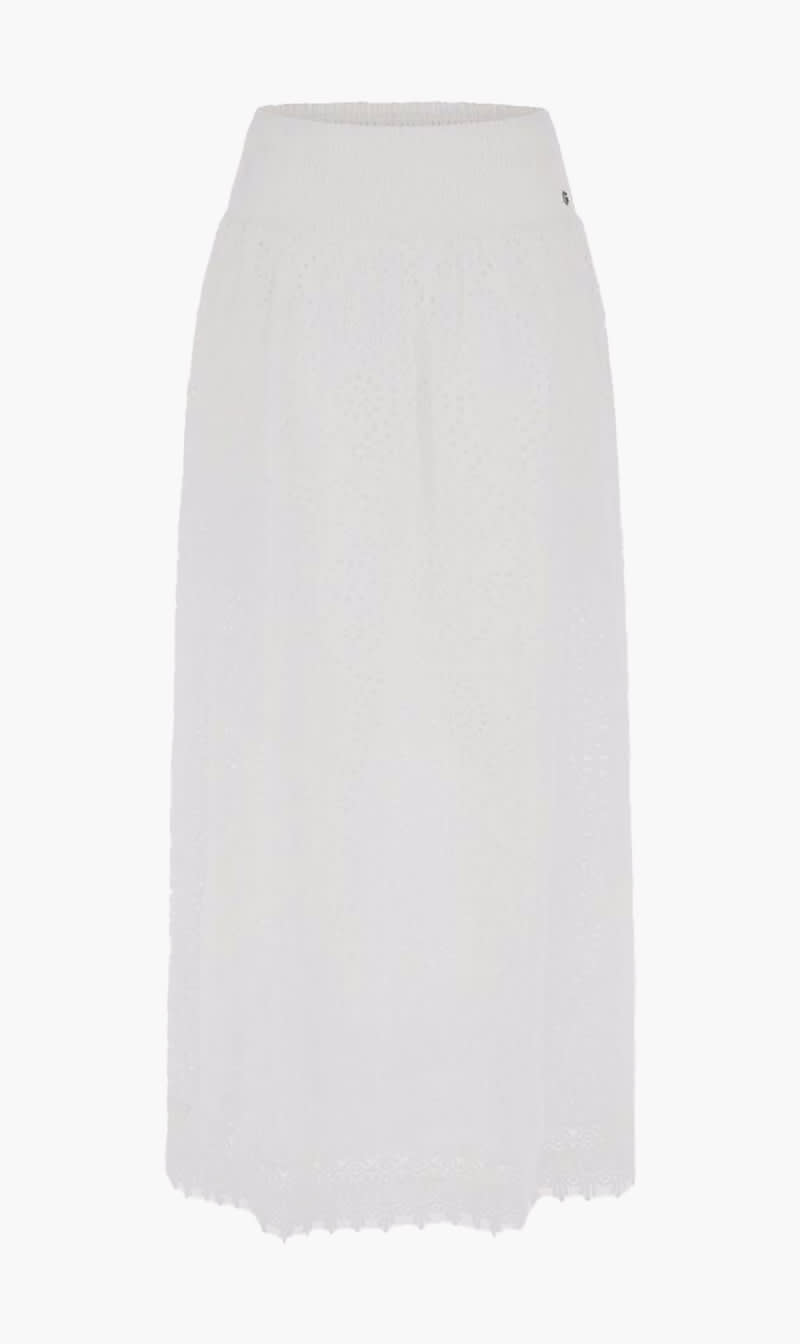 

Guess White Sangallo Rafa Long Skirt for Women | The Deal Outlet