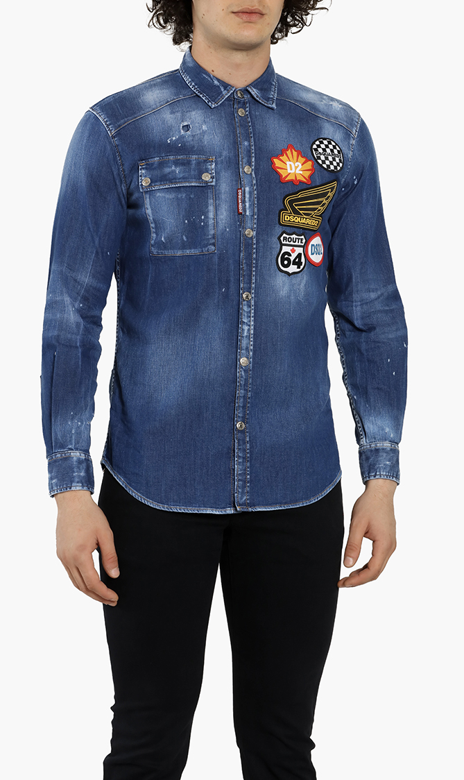 

Dsquared2 Patched Denim Shirt