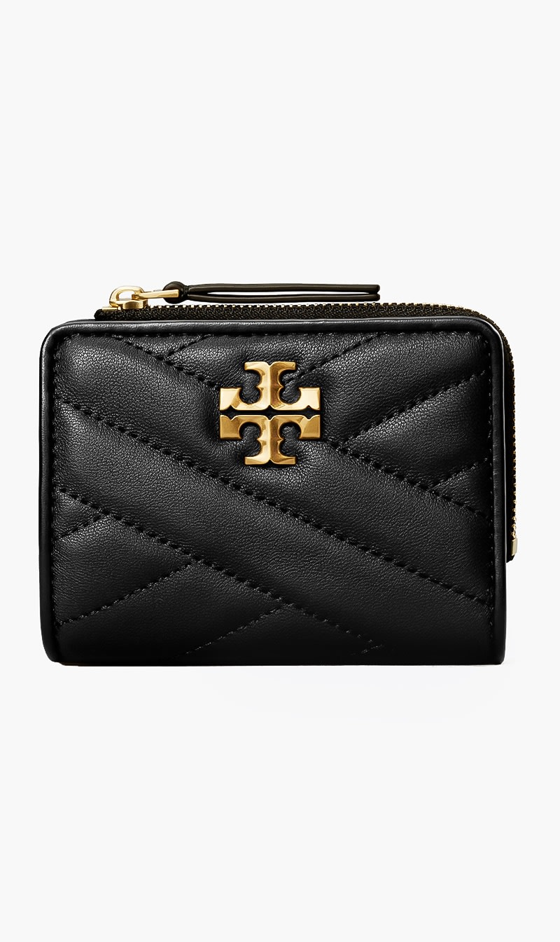 

Tory Burch Black Kira Chevron Bi-fold Wallet for Women | The Deal Outlet