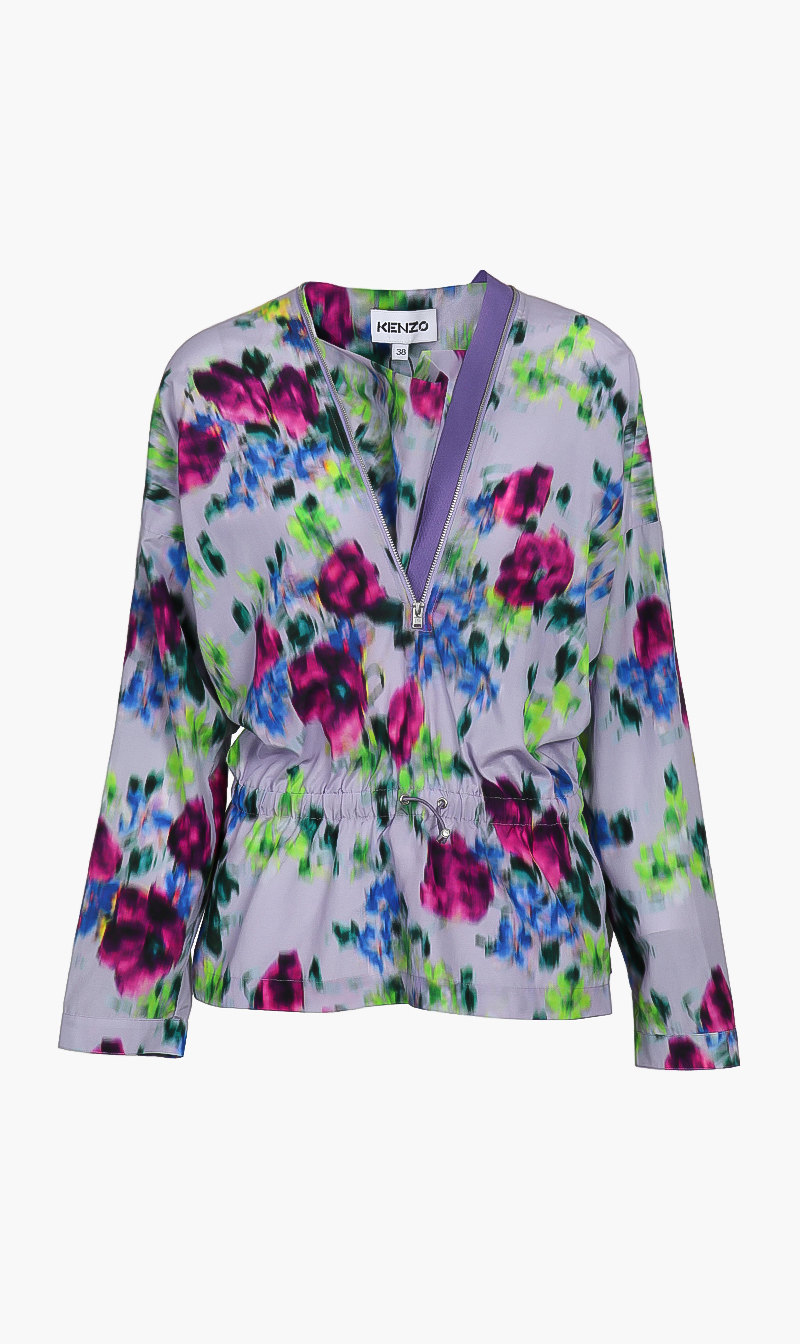

Printed Waisted Blouse, Multi-color