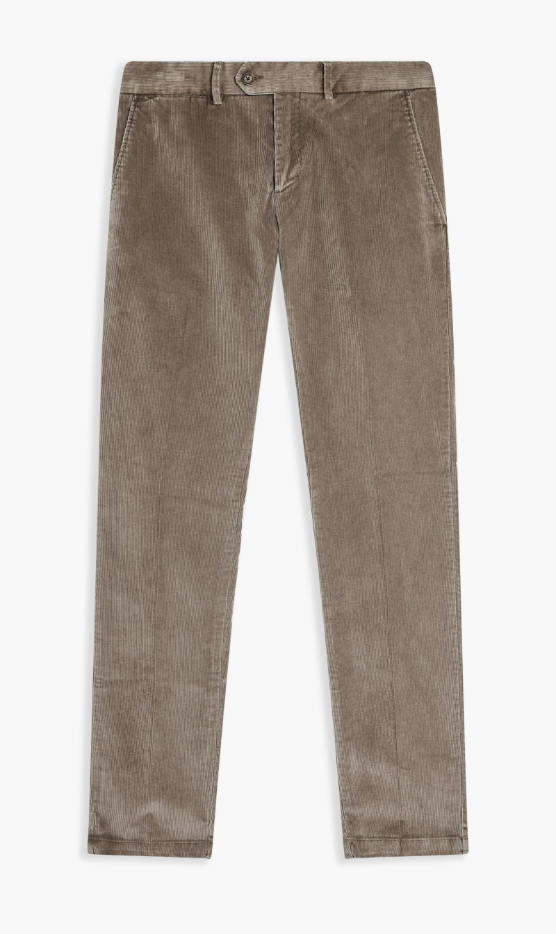 

Hackett London Brown Standard Straight Fit Pants for Men | The Deal Outlet