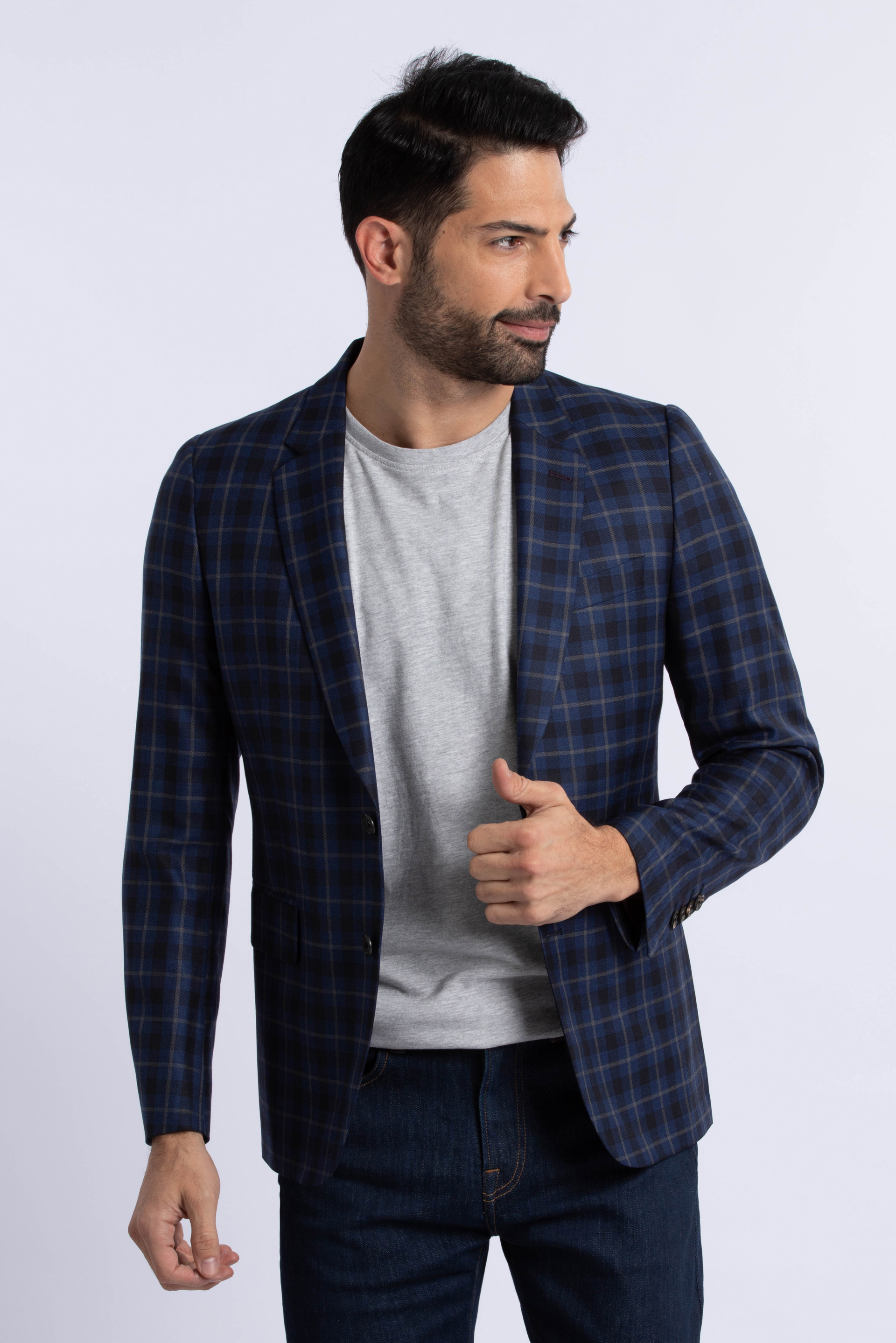 

Paul Smith Checked Tailored Fit 2button Jacket Suit