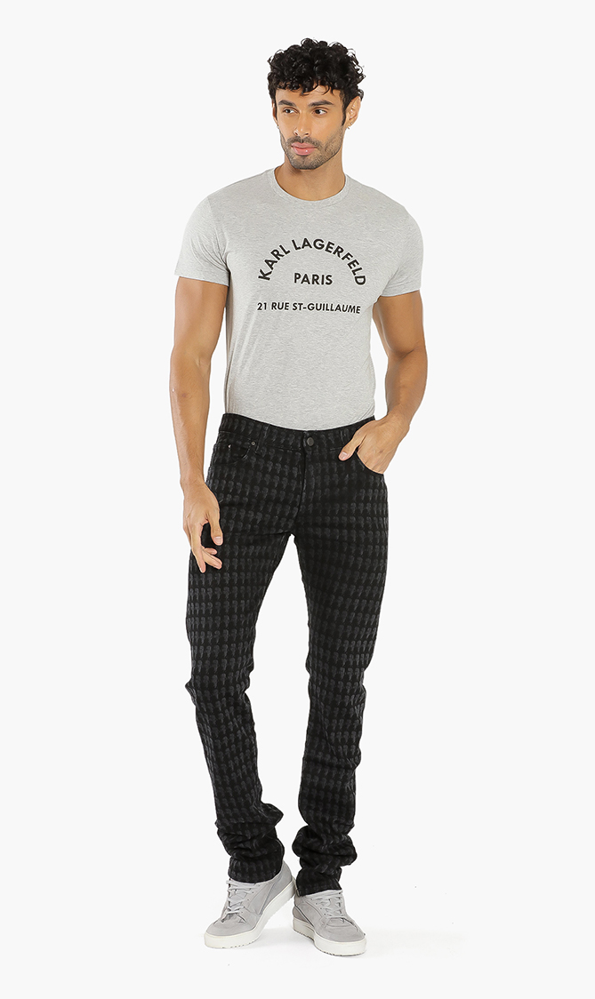 

All Over Print Jeans, Black