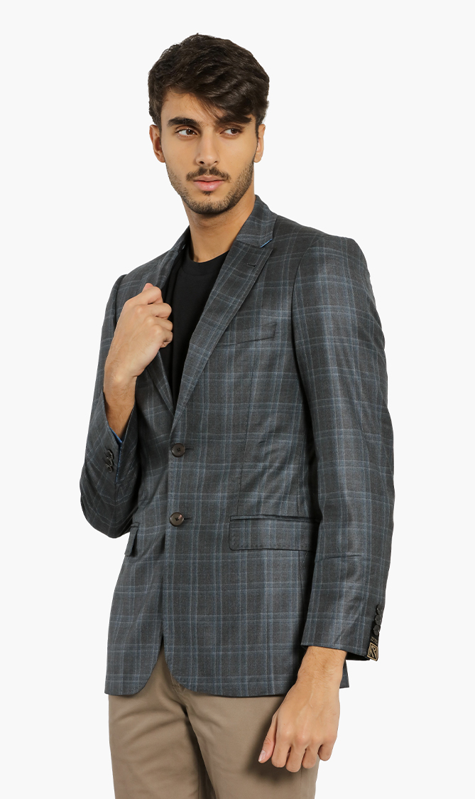 

Debonair Check Modern Fit Suit Jacket
