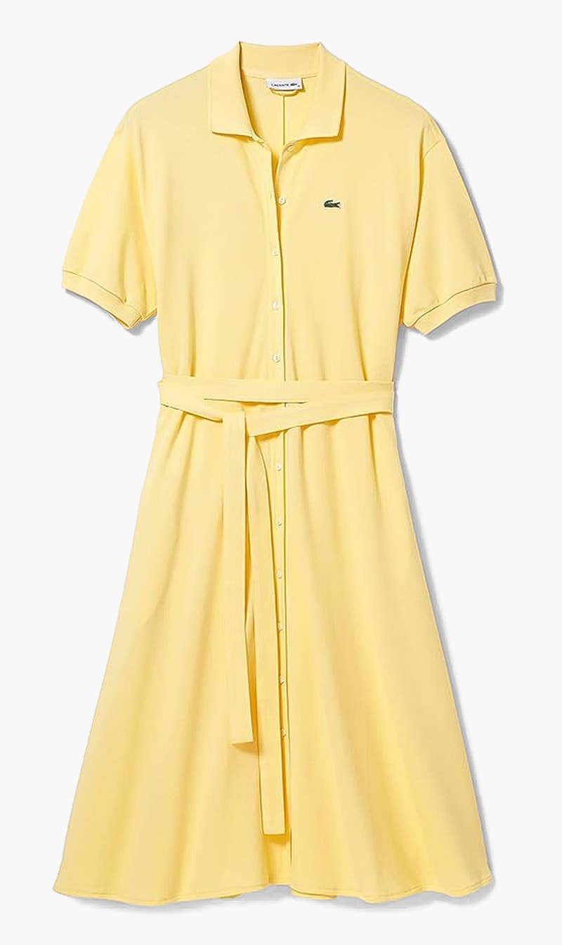 

Cotton Pique Belted Polo Dress