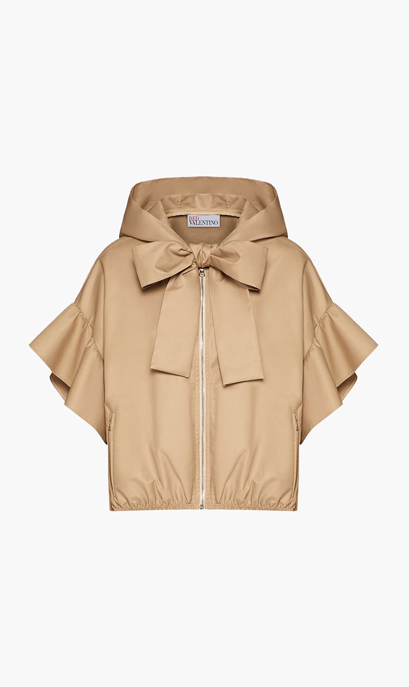 

Red Valentino Ruffle Trench Gaabrdine Caban
