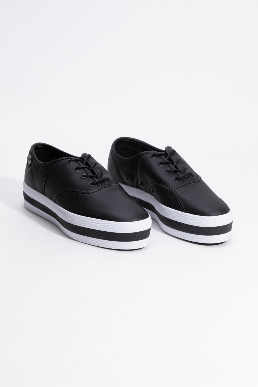 

LACOSTE Renã© Platform Leather Navy Sneakers