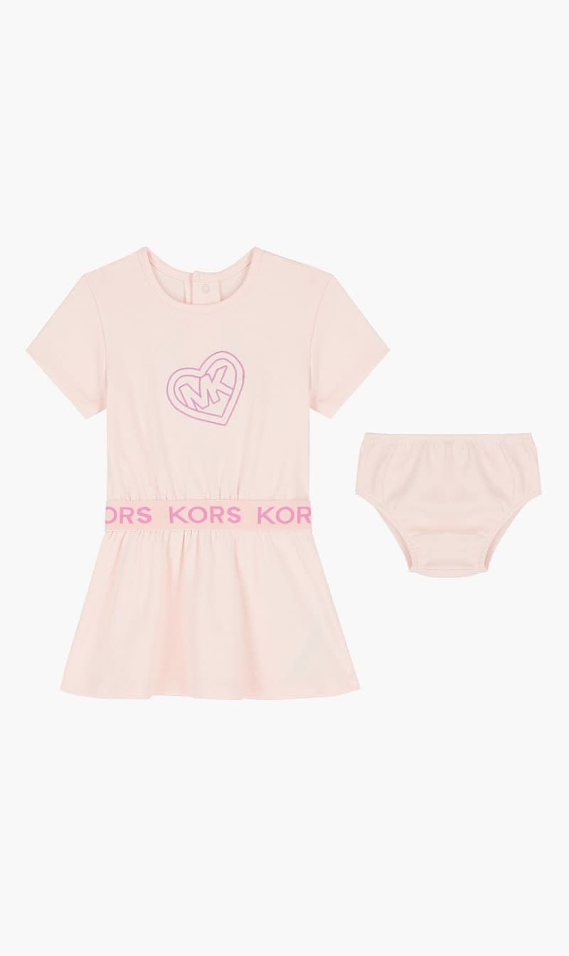 

Michael Kors Pink Logo Dress Set for Girls | The Deal Outlet