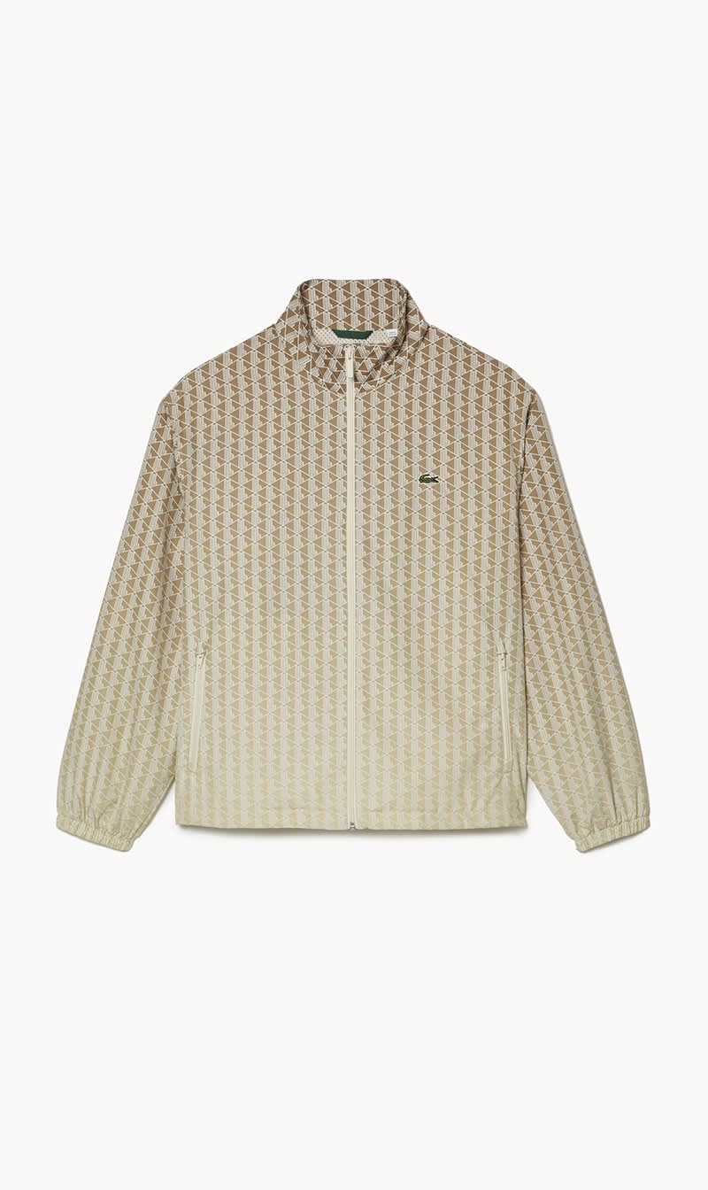 

Lacoste Beige Monogram Print Ombré Effect Sportsuit Jacket for Men | The Deal Outlet